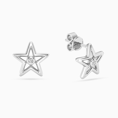 Star Lab Grown Diamonds Sterling Silver Stud Earrings - MSE00830