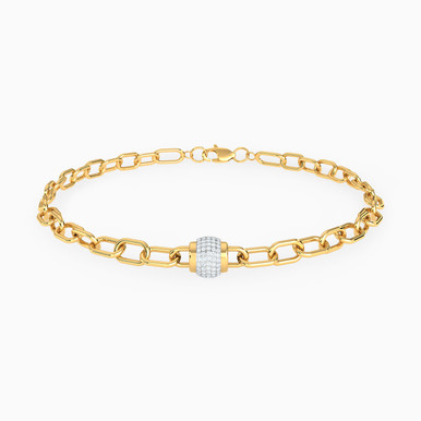 Links Diamonds Chain Bracelet in 18K Gold - 21047650013