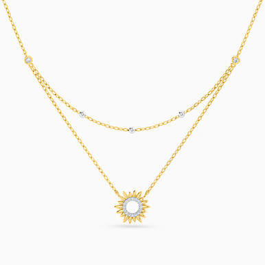 Sun Layered Necklace in 18K Gold - 141500300372451