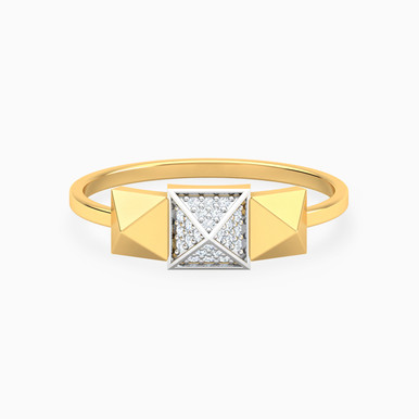 Three Pyramids Diamond Ring 18K Gold - ERG50025 Three Pyramids Diamond Ring 18K Gold - ERG50025