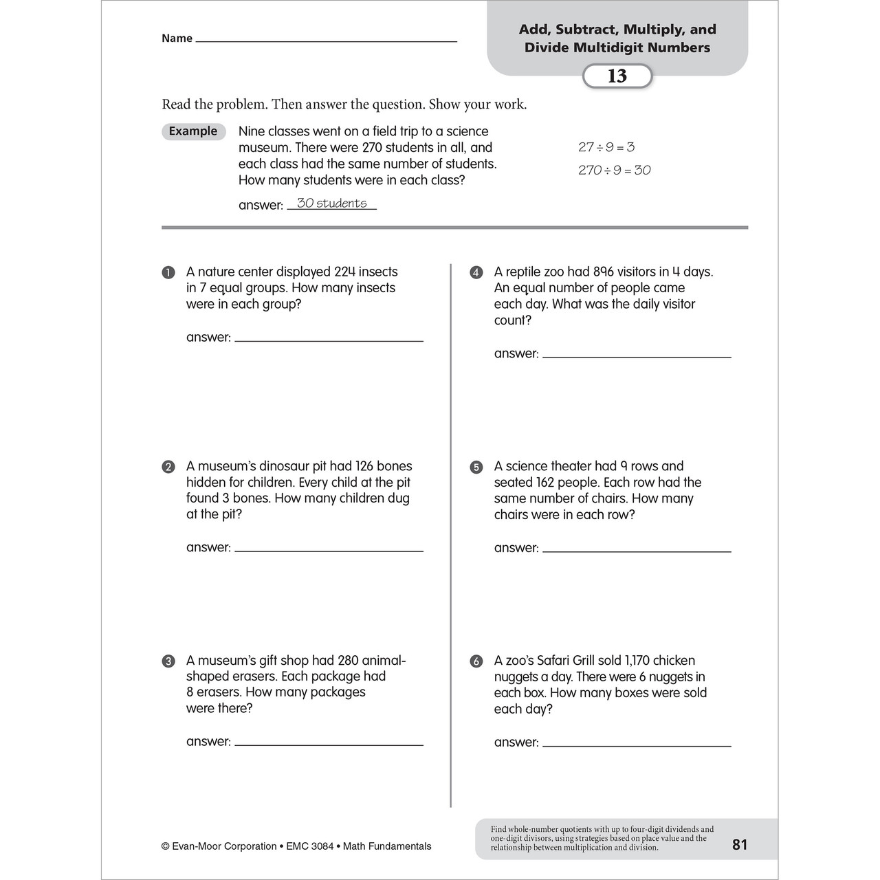Class Math Copies Math Fundamentals, Grade 4 | 9781629383309 | Class Set 25+ Copies