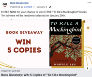 Free Books for Schools & Teachers: To Kill a Mockingbird Book Giveaway