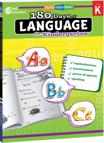 180 Days™: Language for Kindergarten (Practice, Assess, Diagnose) - 9781425811723 by Christine Dugan, 9781425811723