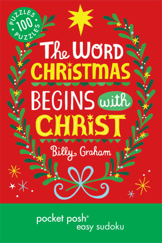 Pocket Posh Christmas Easy Sudoku 2 (100 Puzzles The word Christmas begins with Christ) (Miniature Edition) by The Puzzle Society, 9781449460242