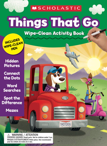 Things That Go Wipe-Clean Activity Book by Scholastic, 9781338572377