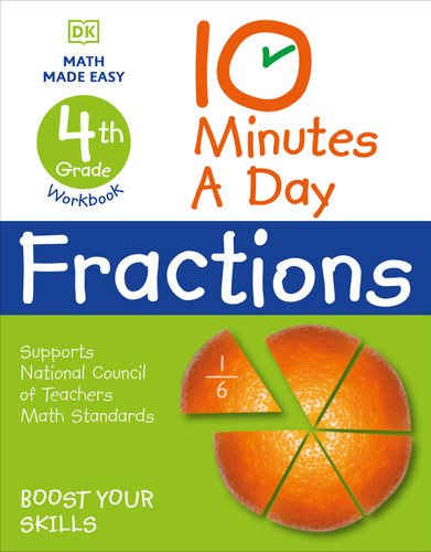 10 Minutes a Day Fractions, 4th Grade by DK, 9780744031522