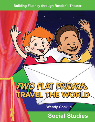 Two Flat Friends Travel the World by Wendy Conklin, 9780743900096