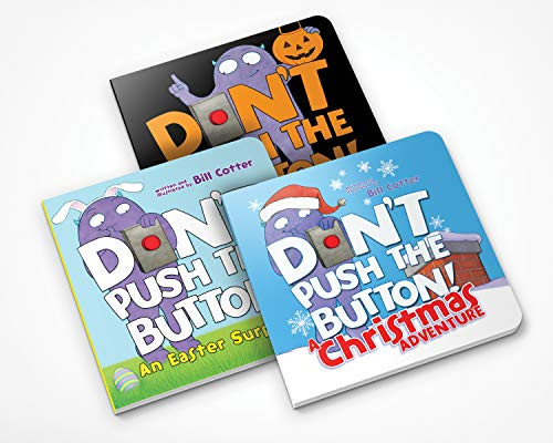 Don't Push the Button Holiday Gift Set (Interactive Christmas, Halloween and Easter Board Books for Toddlers) by Bill Cotter, 9781728240589