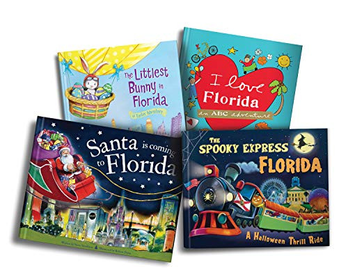 Florida Books for Kids Gift Set (Miniature Edition) by Lily Jacobs, Robert Dunn, Sandra Magsamen, Eric James, Marcin Piwowarski, Steve Smallman, 9781728241913