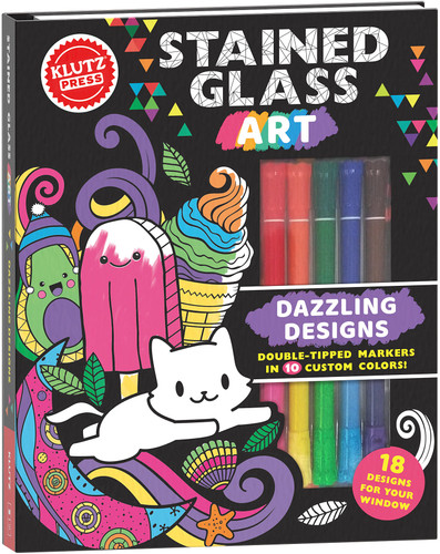 Stained Glass Art: Dazzling Designs (Klutz Activity Book) by Editors of Klutz, 9781338745290