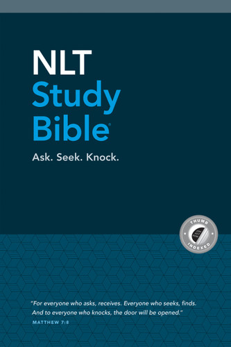NLT Study Bible (Hardcover Cloth, Blue, Indexed, Red Letter) by New Living Translation, Tyndale, 9781496416643