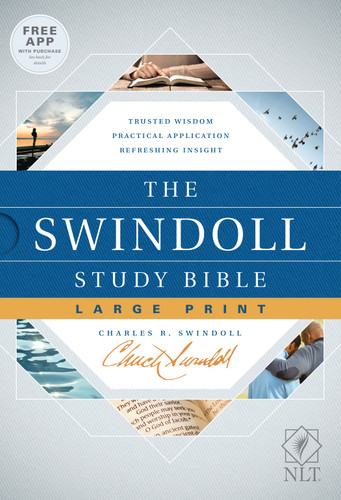 The Swindoll Study Bible NLT, Large Print (Hardcover) by New Living Translation, Tyndale, Charles R. Swindoll, 9781496433688