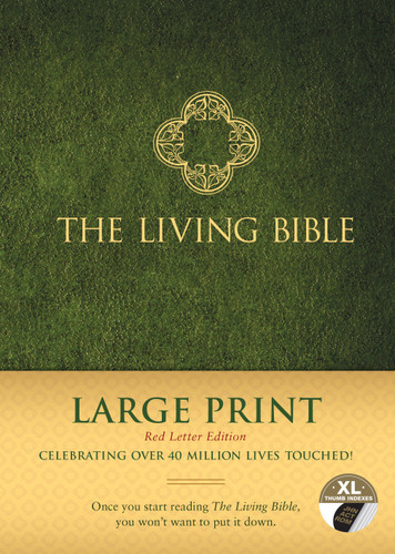 The Living Bible Large Print Red Letter Edition (Hardcover, Green, Indexed) by New Living Translation, Tyndale, 9781496433510