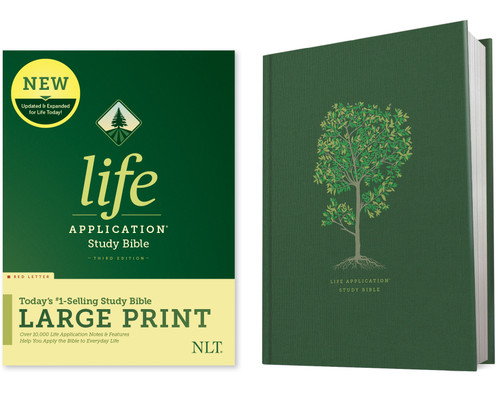 NLT Life Application Study Bible, Third Edition, Large Print (Hardcover, Red Letter) by New Living Translation, Tyndale, 9781496439390