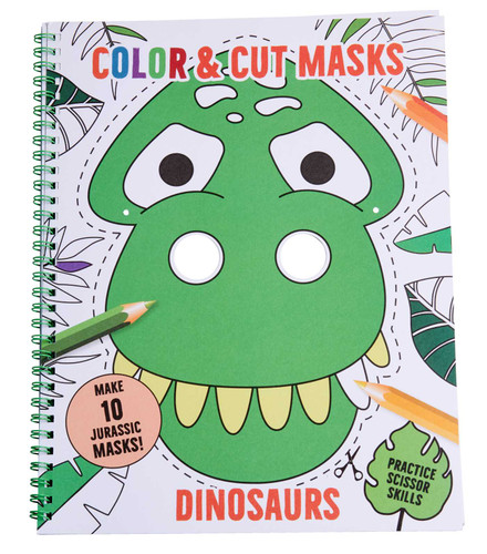 Color & Cut Masks: Dinosaurs ((Origami For Kids, Art books for kids 4 - 8, Boys and Girls Coloring, Creativity and Fine Motor Skills)) by Insight Kids, 9781647223038