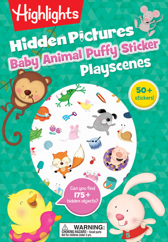 Baby Animal Hidden Pictures Puffy Sticker Playscenes by Highlights, 9781644726709