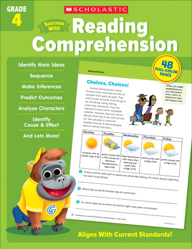 Scholastic Success with Reading Comprehension Grade 4 Workbook by Scholastic Teaching Resources, 9781338798616