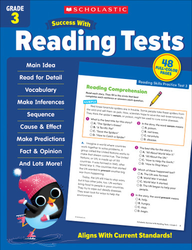 Scholastic Success with Reading Tests Grade 3 Workbook by Scholastic Teaching Resources, 9781338798647