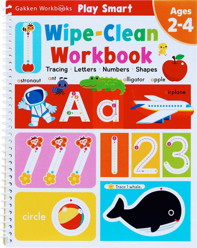 Play Smart Wipe-Clean Workbook (Ages 2-4: Tracing, Letters, Numbers, Shapes) by Gakken early childhood experts, Katerina  A  Walls, 9784056212327