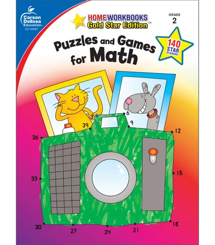 Puzzles and Games for Math, Grade 2 (Gold Star Edition) by Carson Dellosa Education, 9781604187984