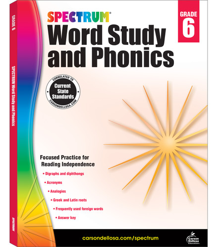 Spectrum Word Study and Phonics, Grade 6 by Spectrum, 9781483811871
