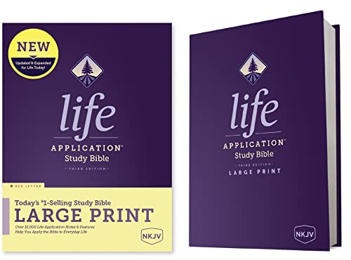 NKJV Life Application Study Bible, Third Edition, Large Print (Hardcover, Red Letter) by Tyndale, 9781496452030