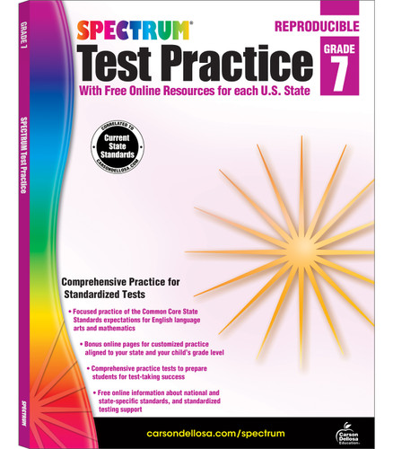 Spectrum Test Practice, Grade 7 by Spectrum, Carson Dellosa Education, 9781620575994
