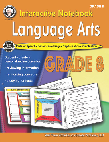 Interactive Notebook: Language Arts Resource Book, Grade 8 by Schyrlet Cameron, Carolyn Craig, 9781622237630