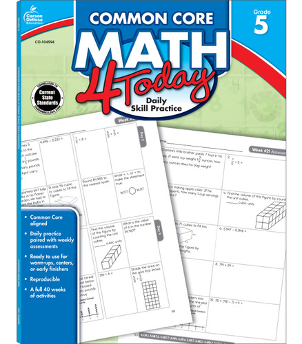 Common Core Math 4 Today, Grade 5 (Daily Skill Practice) by Erin McCarthy, 9781624420405