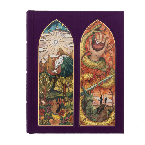 CSB Notetaking Bible, Stained Glass Edition, Amethyst Cloth Over Board by CSB Bibles by Holman, 9781087762494
