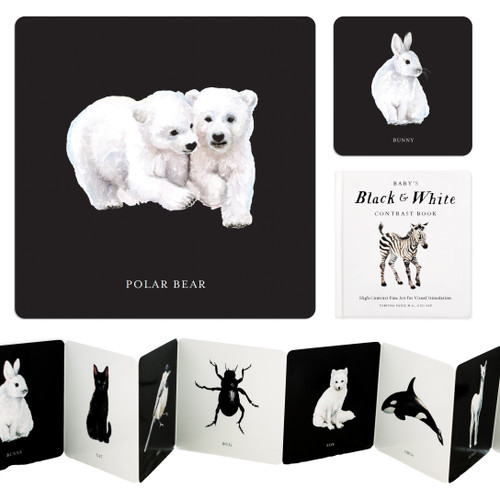 Baby's Black and White Contrast Book (High-Contrast Art for Visual Stimulation at Tummy Time) by Tabitha Paige, Paige Tate & Co., 9781941325971