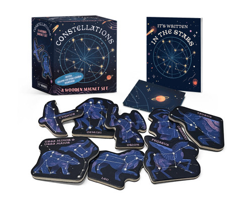 Constellations: A Wooden Magnet Set (With glow-in-the dark poster!) (Miniature Edition) by Christina Rosso-Schneider, Vanessa Lovegrove, 9780762482450