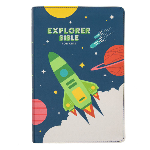 CSB Explorer Bible for Kids, Blast Off LeatherTouch, Indexed by CSB Bibles by Holman, 9781087765648