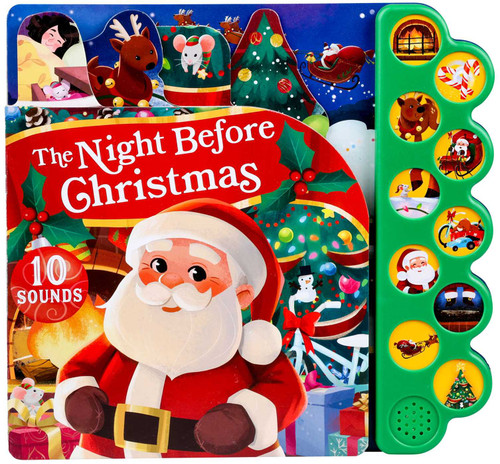 The Night Before Christmas 10-Button Sound Book - Christmas Board Book For Kids Ages 6-8 by Clement C. Moore, Steph Lew, 9781667204611