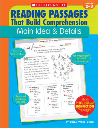 Reading Passages That Build Comprehension: Main Idea and Details Grades 2-3 by Linda Beech, 9780439554251
