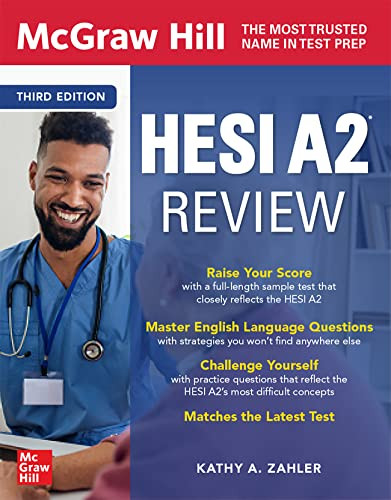 McGraw Hill HESI A2 Review, Third Edition by Kathy A. Zahler, 9781265660079