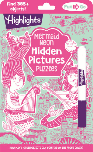 Mermaid Neon Hidden Pictures Puzzles by Highlights, 9781639621552