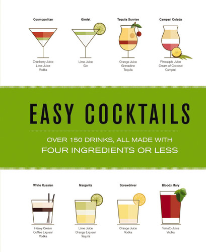 Easy Cocktails (Over 150 Drinks, All Made with Four Ingredients or Less) (Miniature Edition) by The Coastal Kitchen, 9781646431014