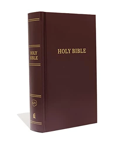 KJV, Pew Bible, Large Print, Hardcover, Burgundy, Red Letter, Comfort Print (Holy Bible, King James Version) by Thomas Nelson, 9780718095444