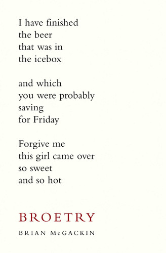 Broetry (Poetry for Dudes) by Brian McGackin, 9781594745171