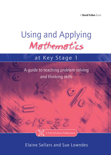 Using and Applying Mathematics at Key Stage 1 (A Guide to Teaching Problem Solving and Thinking Skills) - 9781853469619 by Elaine Sellers, Sue Lowndes, 9781853469619