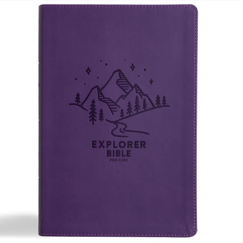 KJV Explorer Bible for Kids, Purple LeatherTouch (Placing God's Word in the Middle of God's World) by Holman Bible Publishers, 9798384502296