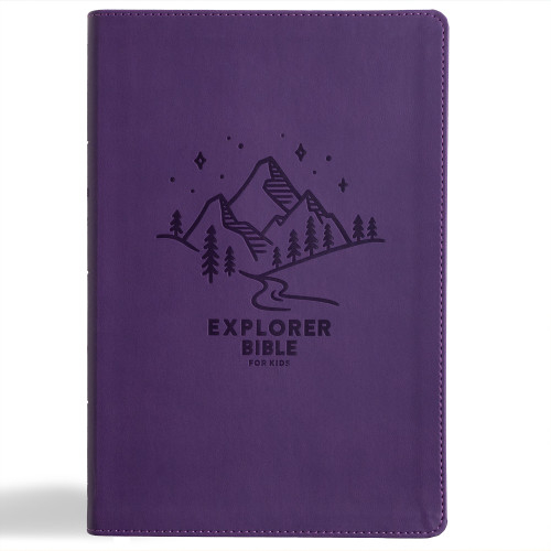 KJV Explorer Bible for Kids, Purple LeatherTouch, Indexed (Placing God's Word in the Middle of God's World) by Holman Bible Publishers, 9798384502302