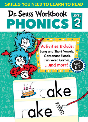 Dr. Seuss Phonics Level 2 Workbook (A Phonics Workbook to Help Kids Ages 5-7 Learn to Read (For Kindergarten and 1stGrade)) by Dr. Seuss, 9780593712474