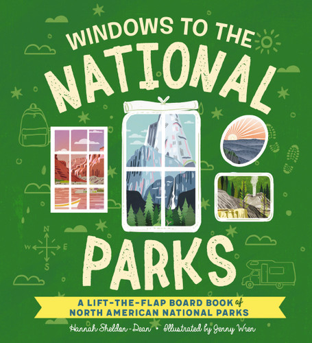 Windows to the National Parks (A Lift-the-Flap Board Book of North American National Parks) (Miniature Edition) by Hannah Sheldon-Dean, Jenny Wren, 9781951511654