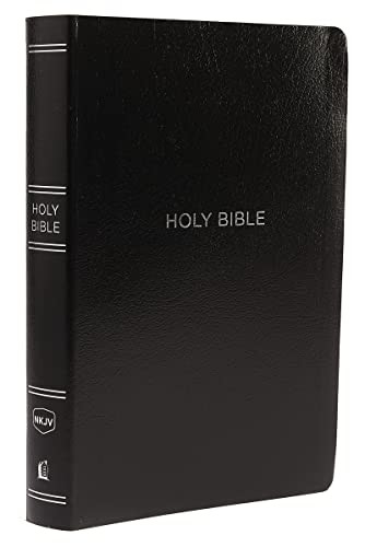 NKJV Holy Bible, Giant Print Center-Column Reference Bible, Black Leather-look, 72,000+ Cross References, Red Letter, Comfort Print: New King James Version by Thomas Nelson, 9780785217565