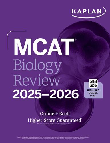 MCAT Biology Review 2025-2026 (Online + Book) by Kaplan Test Prep, 9781506294124