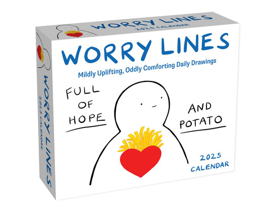 A Worry Lines 2025 Day-to-Day Calendar (Mildly Uplifting Oddly Comforting Daily Drawings) by Worry Lines, 9781524891985