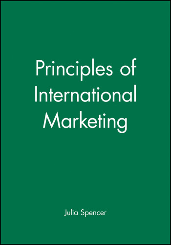 Principles of International Marketing by Julia Spencer, 9780631192510