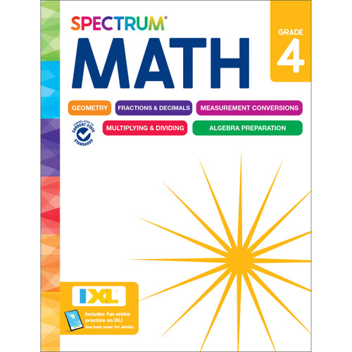 Spectrum Math Workbook, Grade 4 - 9781483871479 by Spectrum, Carson Dellosa Education, 9781483871479